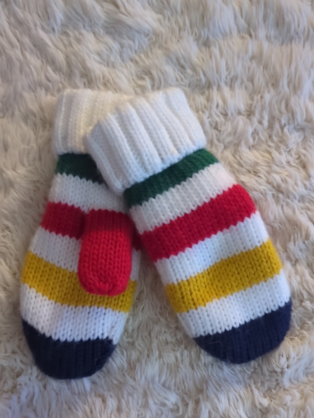 HBC Stripes Soft Knit Mittens